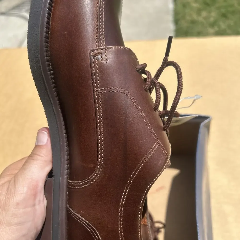 Giorgio Brutini Seahorse 121762 Brown Leather Oxford Shoes Mens 12D NWT As-Is